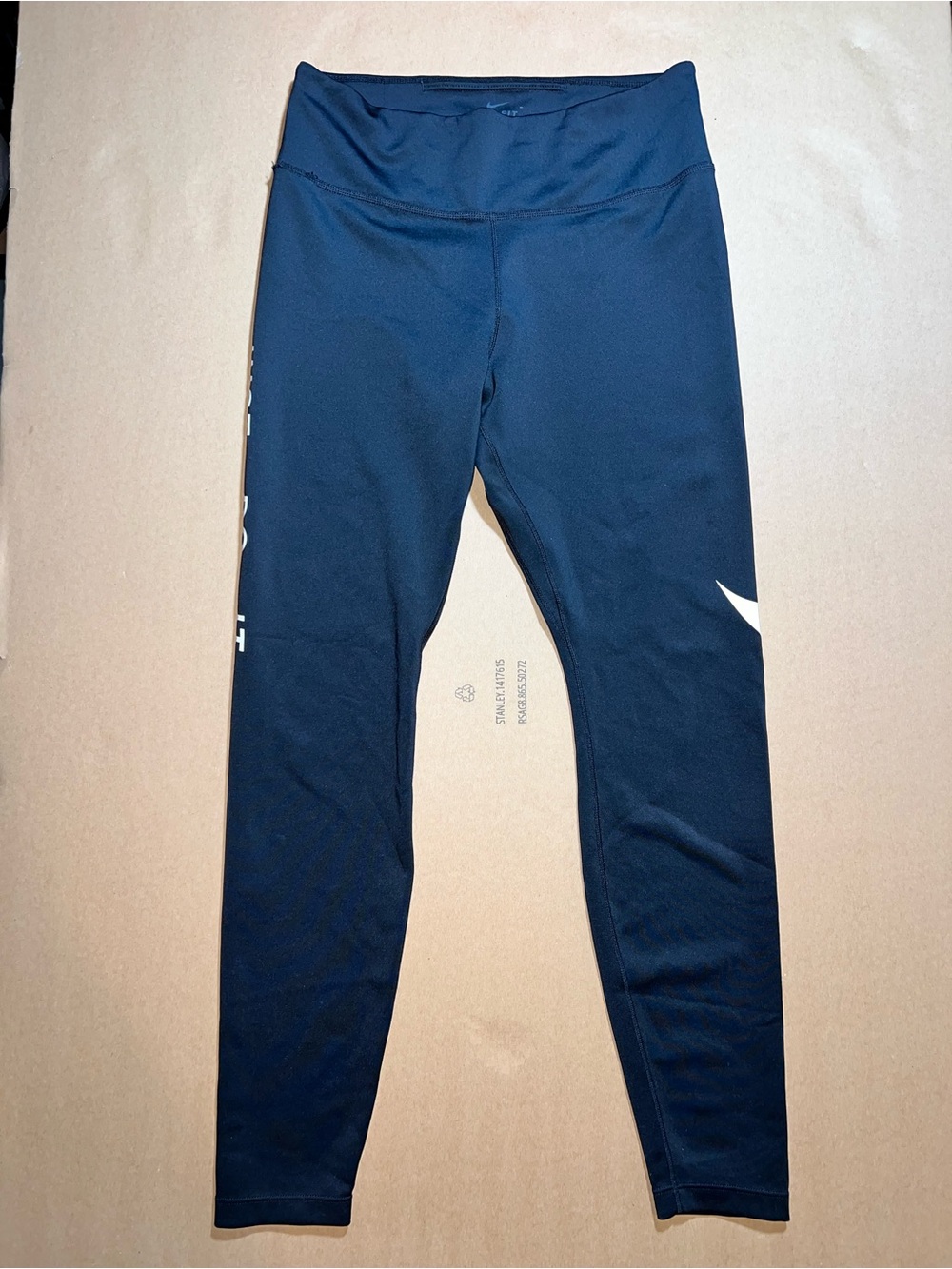 Nike Black Girls' Athletic Leggings with White Swoosh